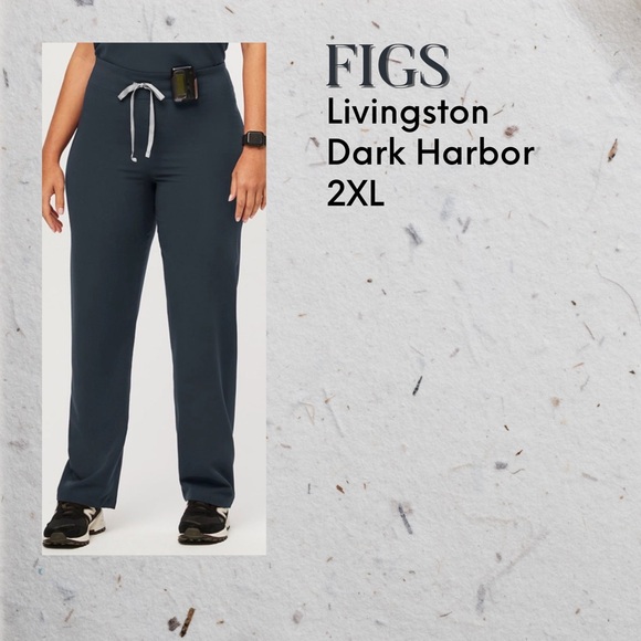 Figs Pants - Figs Women's Livingston Scrub Pants in Dark Harbor